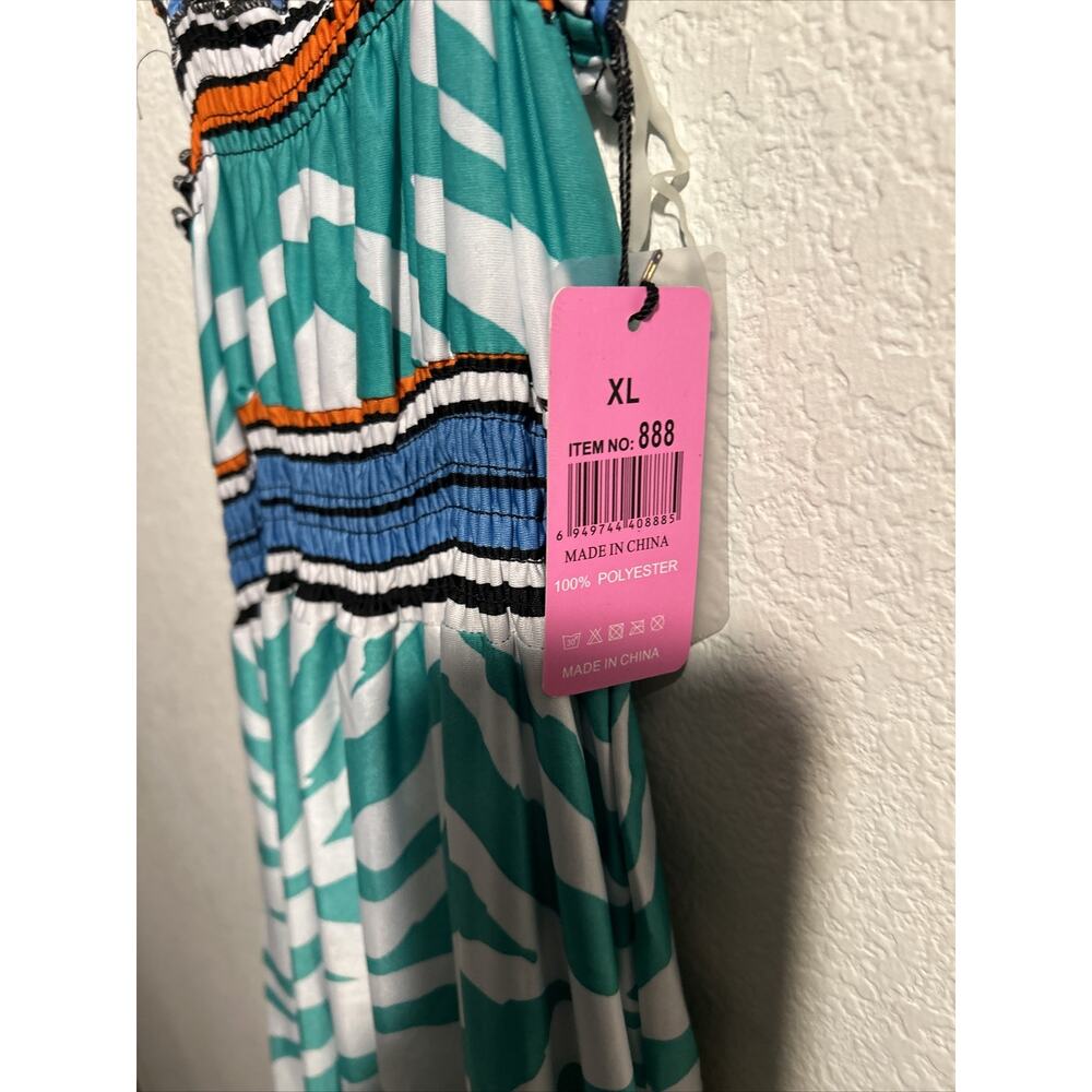 Women’s Ace Fashion Multi Color Summer Dress NWT XLarge Long - Picture 3 of 3